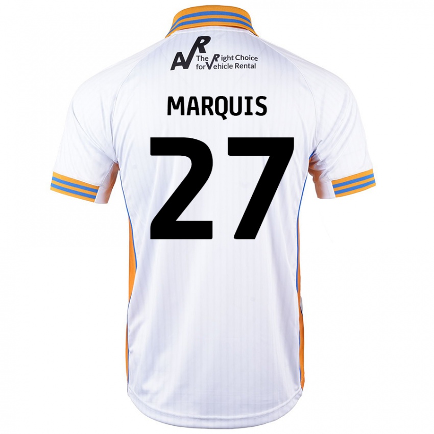 Enfant Maillot John Marquis #27 Blanc Tenues Extérieur 2024/25 T-Shirt Belgique