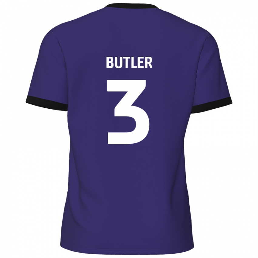 Enfant Maillot Dan Butler #3 Violet Tenues Extérieur 2024/25 T-Shirt Belgique