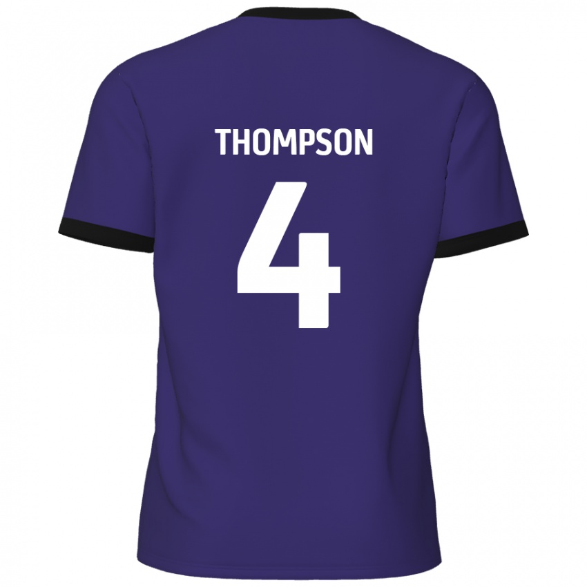 Enfant Maillot Nathan Thompson #4 Violet Tenues Extérieur 2024/25 T-Shirt Belgique