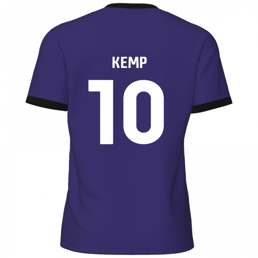 Enfant Maillot Dan Kemp #10 Violet Tenues Extérieur 2024/25 T-Shirt Belgique