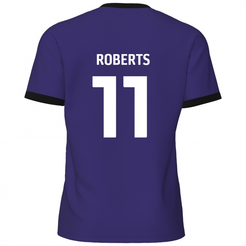 Enfant Maillot Jordan Roberts #11 Violet Tenues Extérieur 2024/25 T-Shirt Belgique