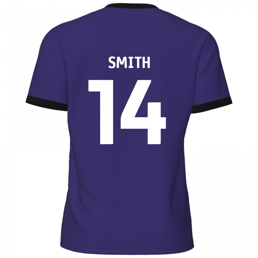 Enfant Maillot Kane Smith #14 Violet Tenues Extérieur 2024/25 T-Shirt Belgique