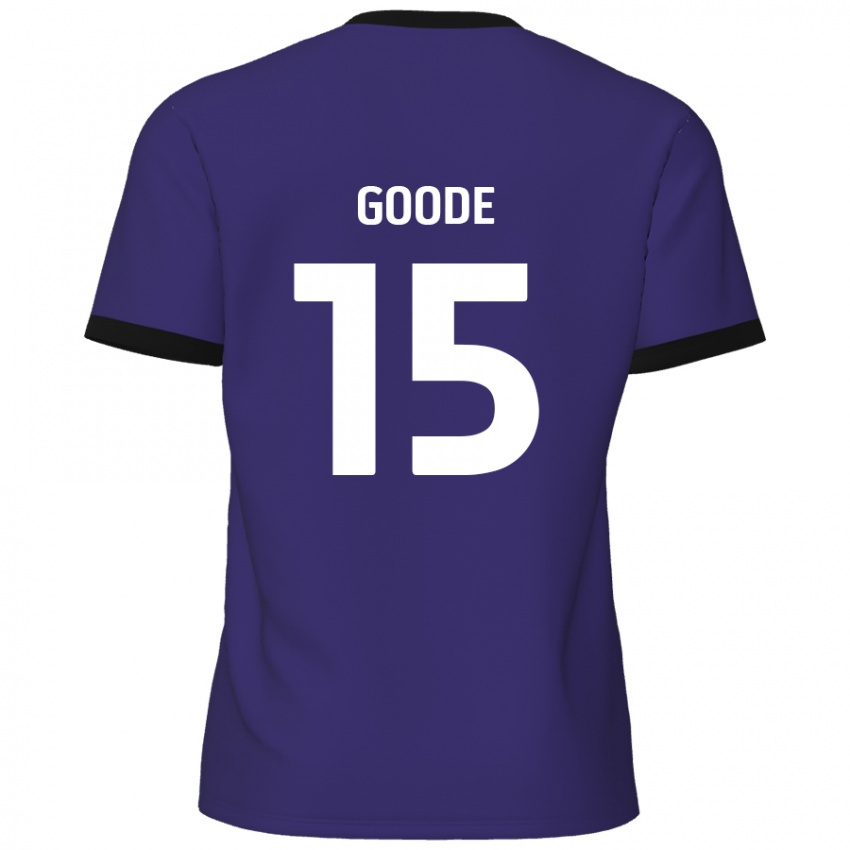 Enfant Maillot Charlie Goode #15 Violet Tenues Extérieur 2024/25 T-Shirt Belgique