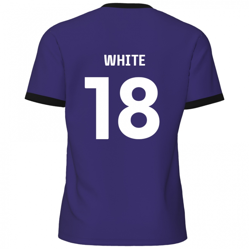 Enfant Maillot Harvey White #18 Violet Tenues Extérieur 2024/25 T-Shirt Belgique