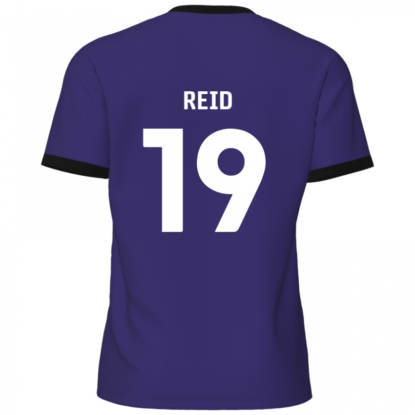 Enfant Maillot Jamie Reid #19 Violet Tenues Extérieur 2024/25 T-Shirt Belgique