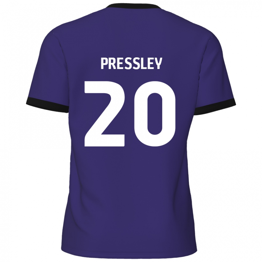 Enfant Maillot Aaron Pressley #20 Violet Tenues Extérieur 2024/25 T-Shirt Belgique