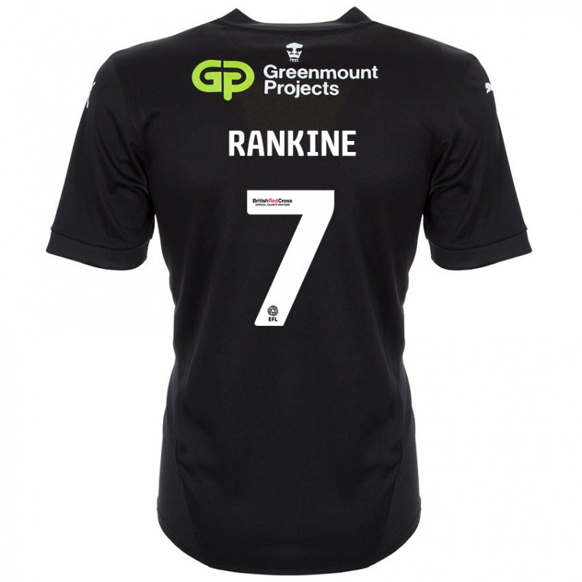 Enfant Maillot Dion Rankine #7 Noir Tenues Extérieur 2024/25 T-Shirt Belgique