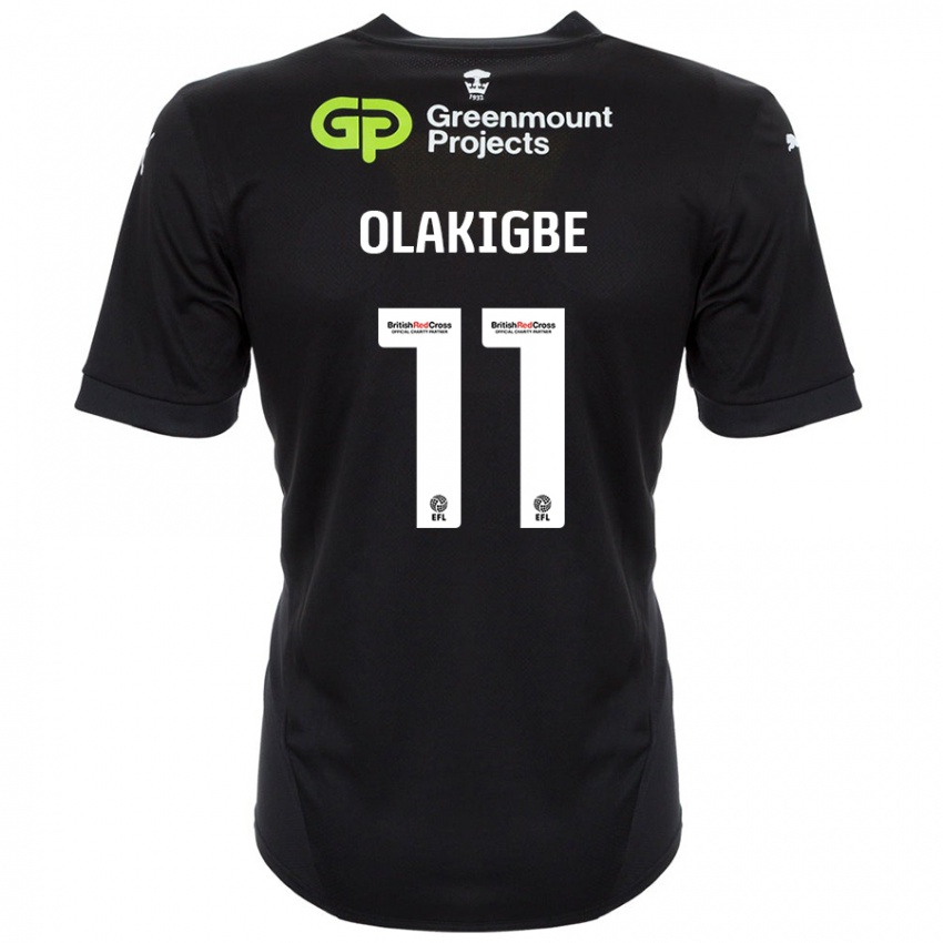 Enfant Maillot Michael Olakigbe #11 Noir Tenues Extérieur 2024/25 T-Shirt Belgique