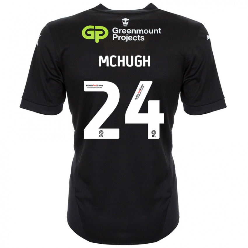 Enfant Maillot Harry Mchugh #24 Noir Tenues Extérieur 2024/25 T-Shirt Belgique