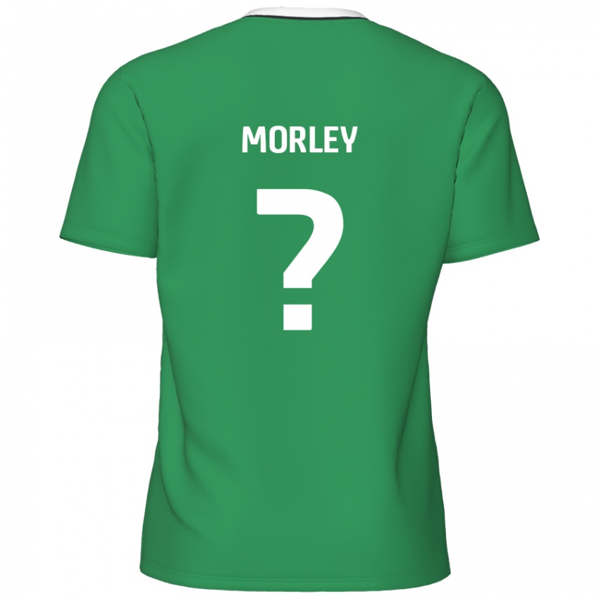 Enfant Maillot Aaron Morley #0 Rayures Blanches Vertes Tenues Extérieur 2024/25 T-Shirt Belgique