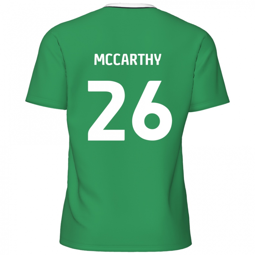 Enfant Maillot Jason Mccarthy #26 Rayures Blanches Vertes Tenues Extérieur 2024/25 T-Shirt Belgique