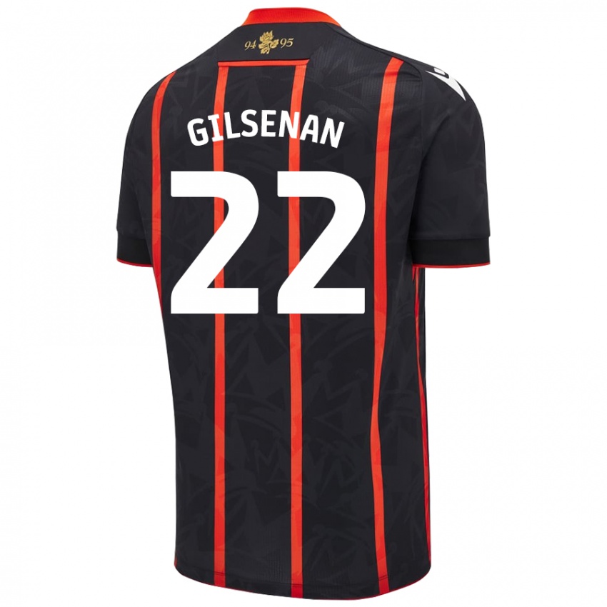 Kinderen Zak Gilsenan #22 Zwart Rood Uitshirt Uittenue 2024/25 T-Shirt België