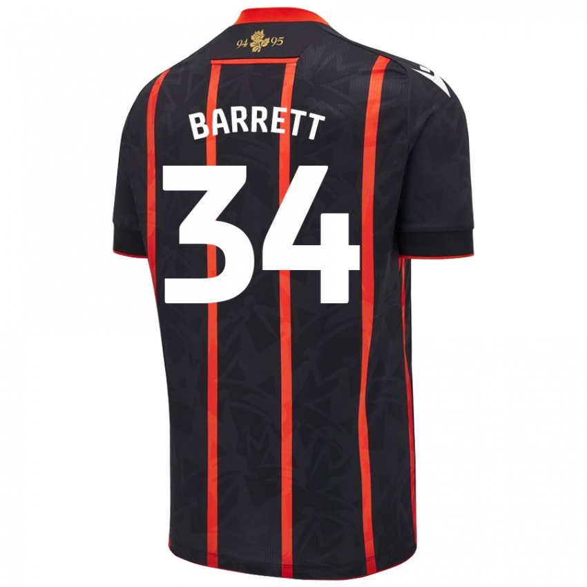 Kinderen Jack Barrett #34 Zwart Rood Uitshirt Uittenue 2024/25 T-Shirt België