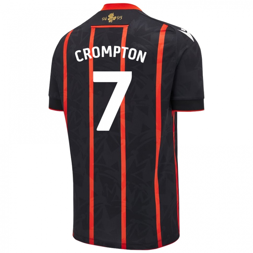 Kinderen Farah Crompton #7 Zwart Rood Uitshirt Uittenue 2024/25 T-Shirt België