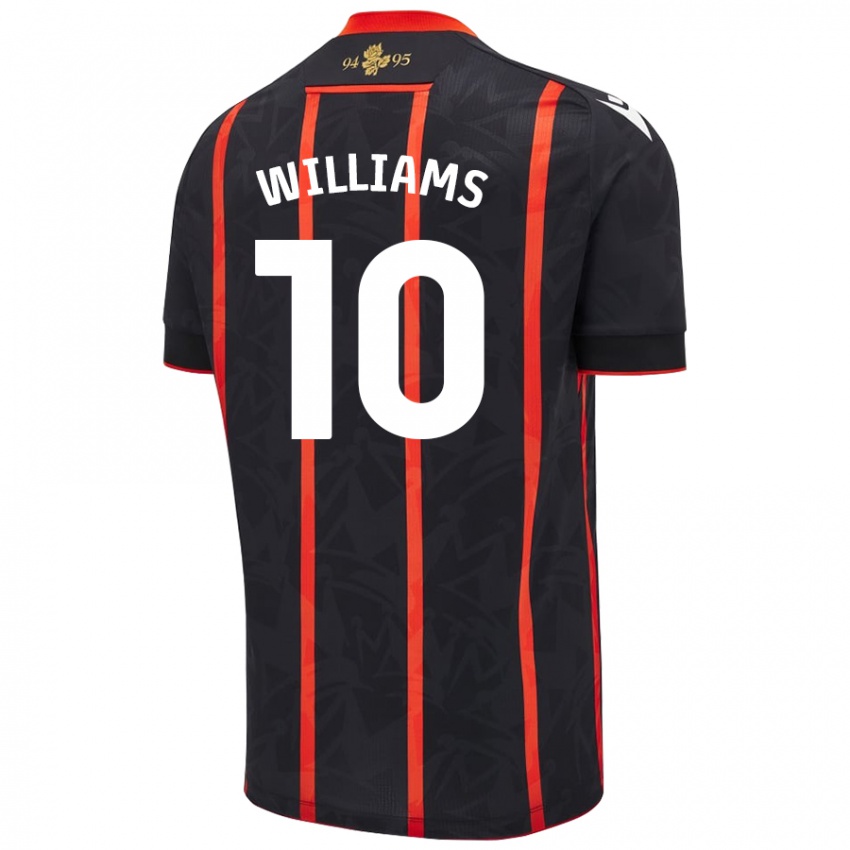 Kinderen Chloe Williams #10 Zwart Rood Uitshirt Uittenue 2024/25 T-Shirt België