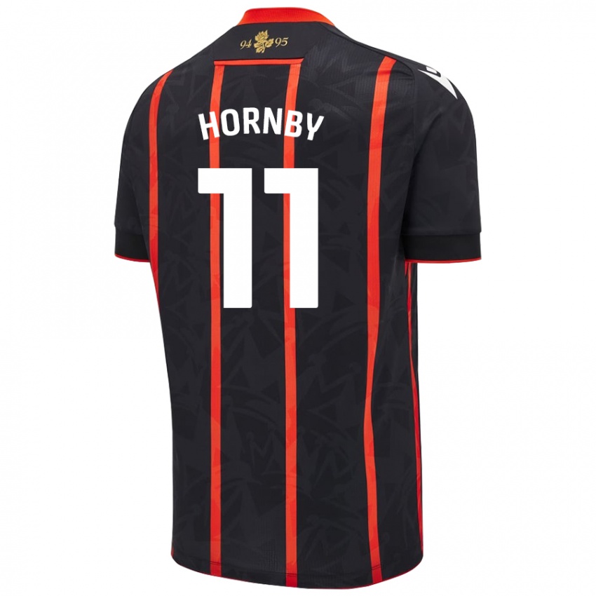 Kinderen Megan Hornby #11 Zwart Rood Uitshirt Uittenue 2024/25 T-Shirt België