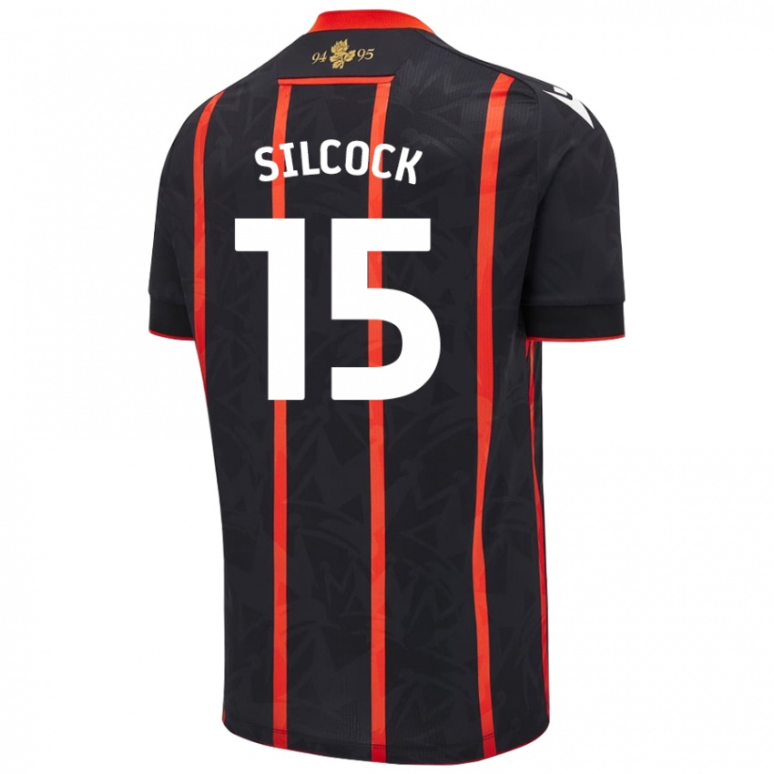 Kinderen Hannah Silcock #15 Zwart Rood Uitshirt Uittenue 2024/25 T-Shirt België