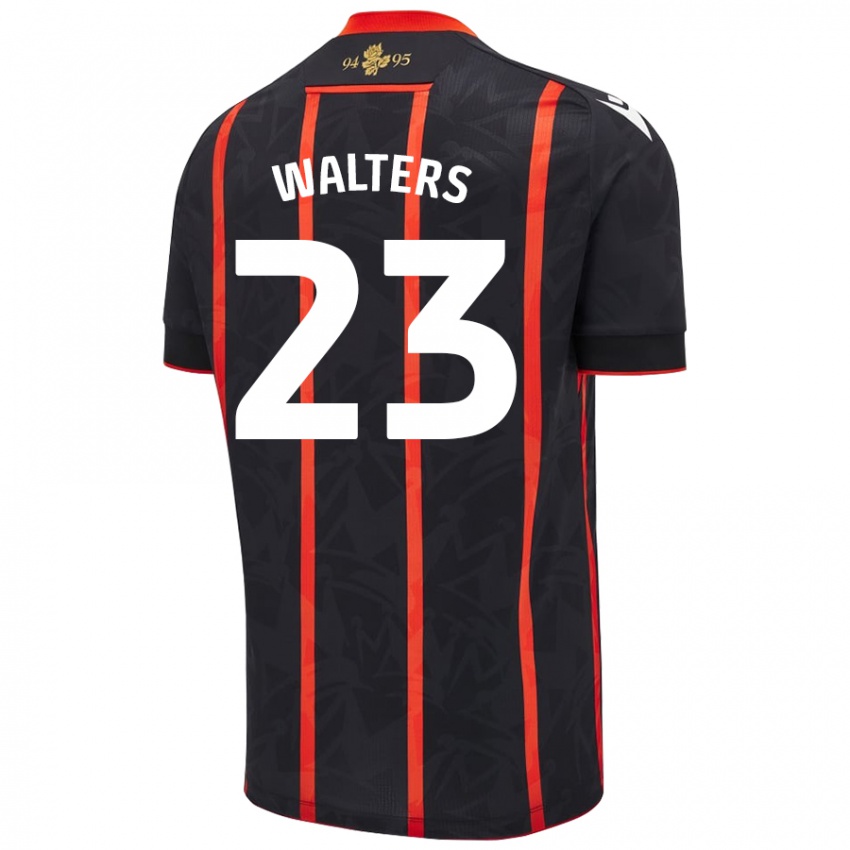 Kinderen Georgia Walters #23 Zwart Rood Uitshirt Uittenue 2024/25 T-Shirt België