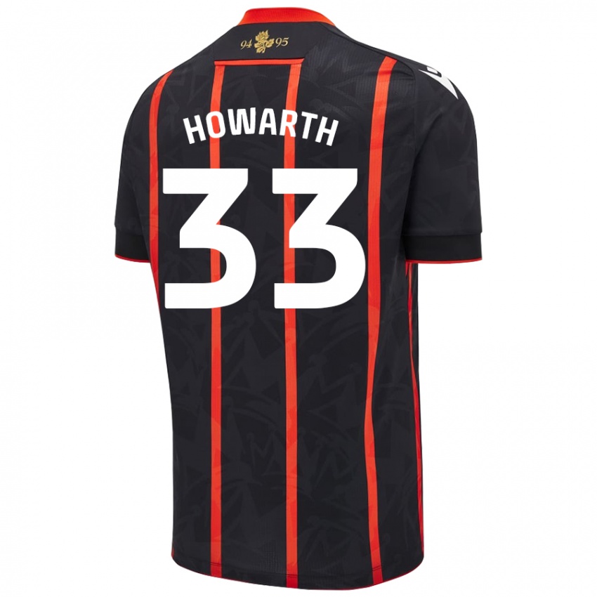 Kinderen Taylor Howarth #33 Zwart Rood Uitshirt Uittenue 2024/25 T-Shirt België