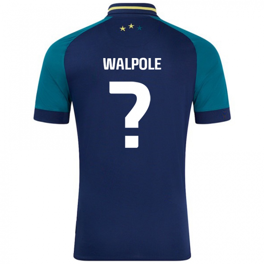 Kinderen Alex Walpole #0 Marineblauw Donkergroen Uitshirt Uittenue 2024/25 T-Shirt België