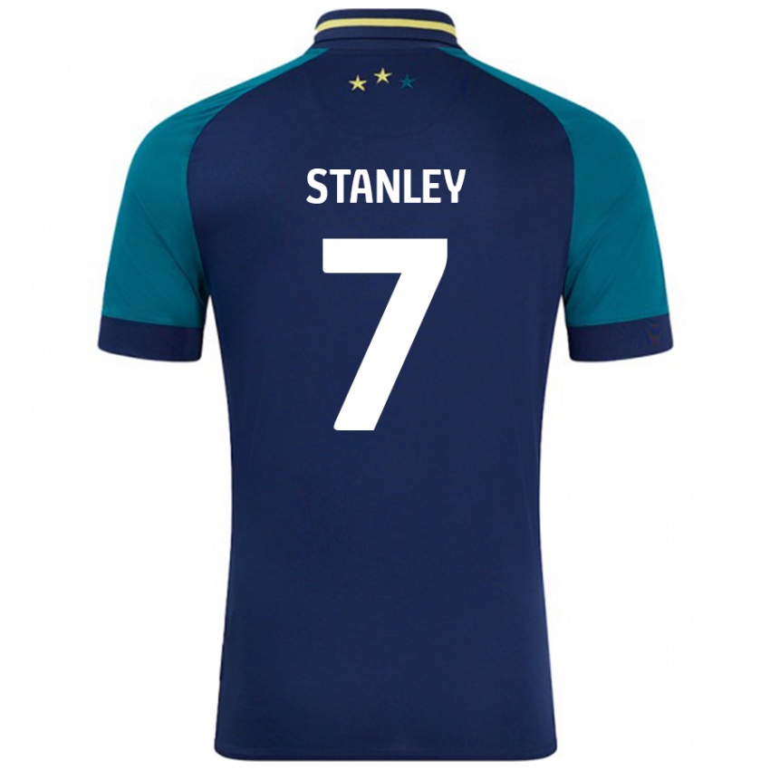 Kinderen Katie Stanley #7 Marineblauw Donkergroen Uitshirt Uittenue 2024/25 T-Shirt België