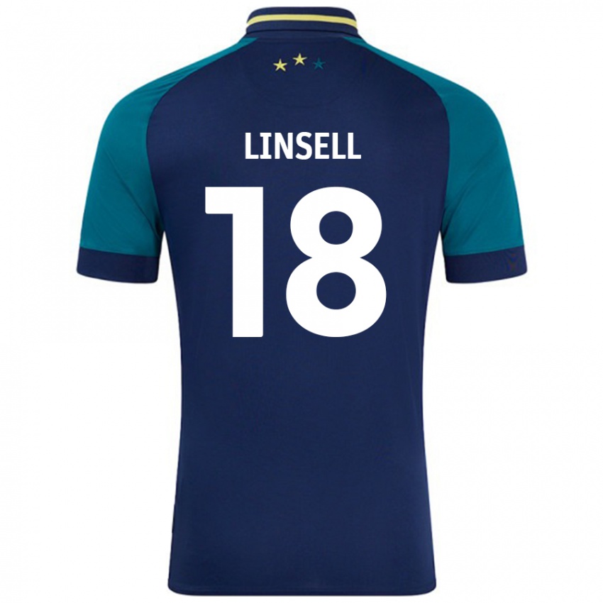 Kinderen Alice Linsell #18 Marineblauw Donkergroen Uitshirt Uittenue 2024/25 T-Shirt België