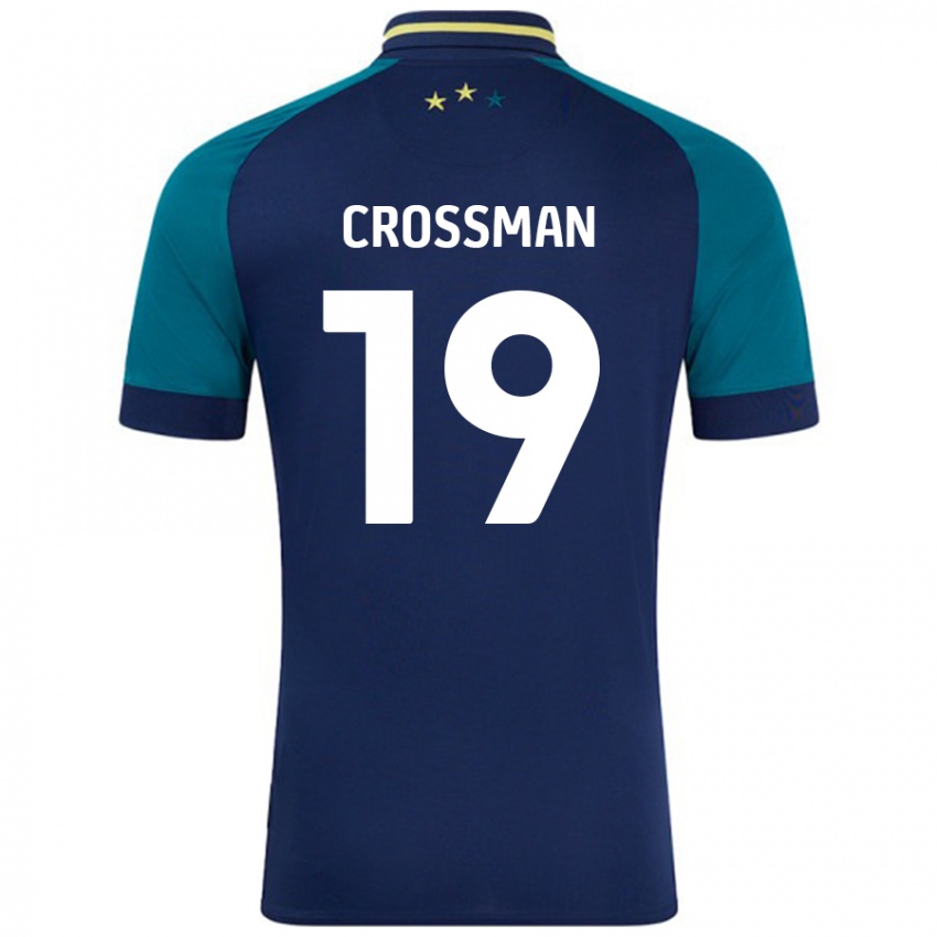 Kinderen Paige Crossman #19 Marineblauw Donkergroen Uitshirt Uittenue 2024/25 T-Shirt België