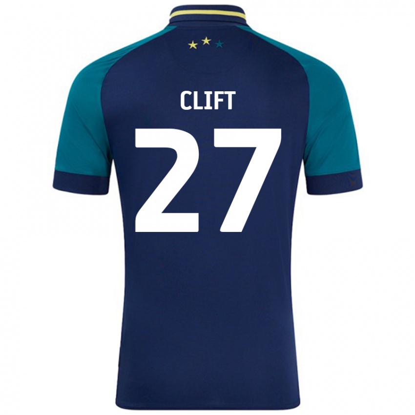 Kinderen Cassidy Clift #27 Marineblauw Donkergroen Uitshirt Uittenue 2024/25 T-Shirt België