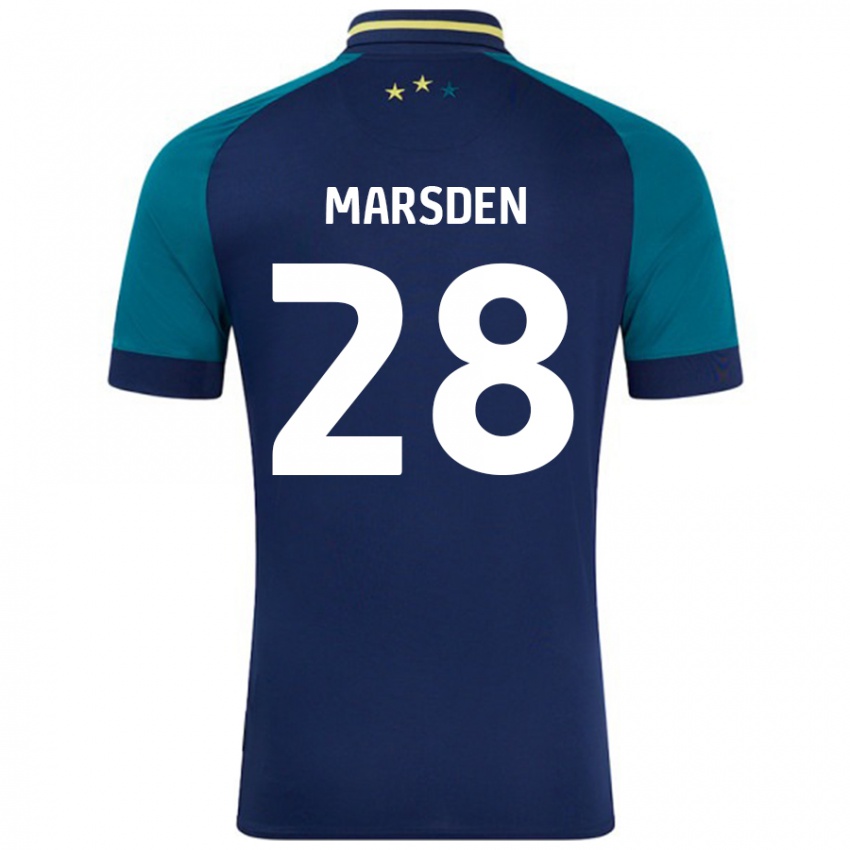 Kinderen Brooke Marsden #28 Marineblauw Donkergroen Uitshirt Uittenue 2024/25 T-Shirt België