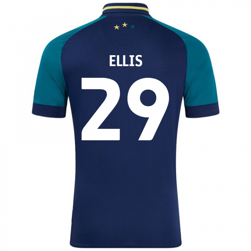 Kinderen Molly Ellis #29 Marineblauw Donkergroen Uitshirt Uittenue 2024/25 T-Shirt België