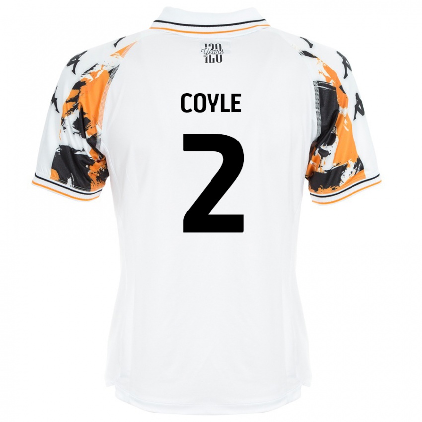 Enfant Maillot Lewie Coyle #2 Blanc Tenues Extérieur 2024/25 T-Shirt Belgique