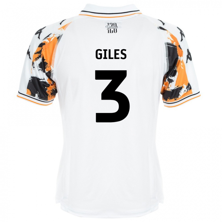 Enfant Maillot Ryan Giles #3 Blanc Tenues Extérieur 2024/25 T-Shirt Belgique