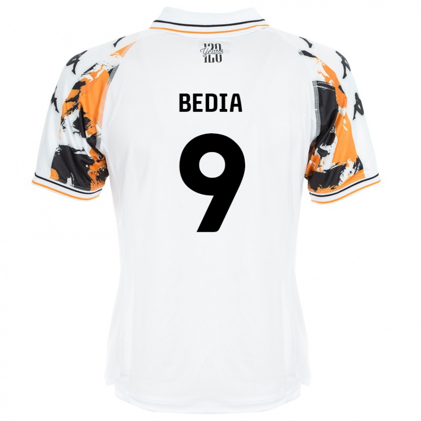 Enfant Maillot Chris Bedia #9 Blanc Tenues Extérieur 2024/25 T-Shirt Belgique