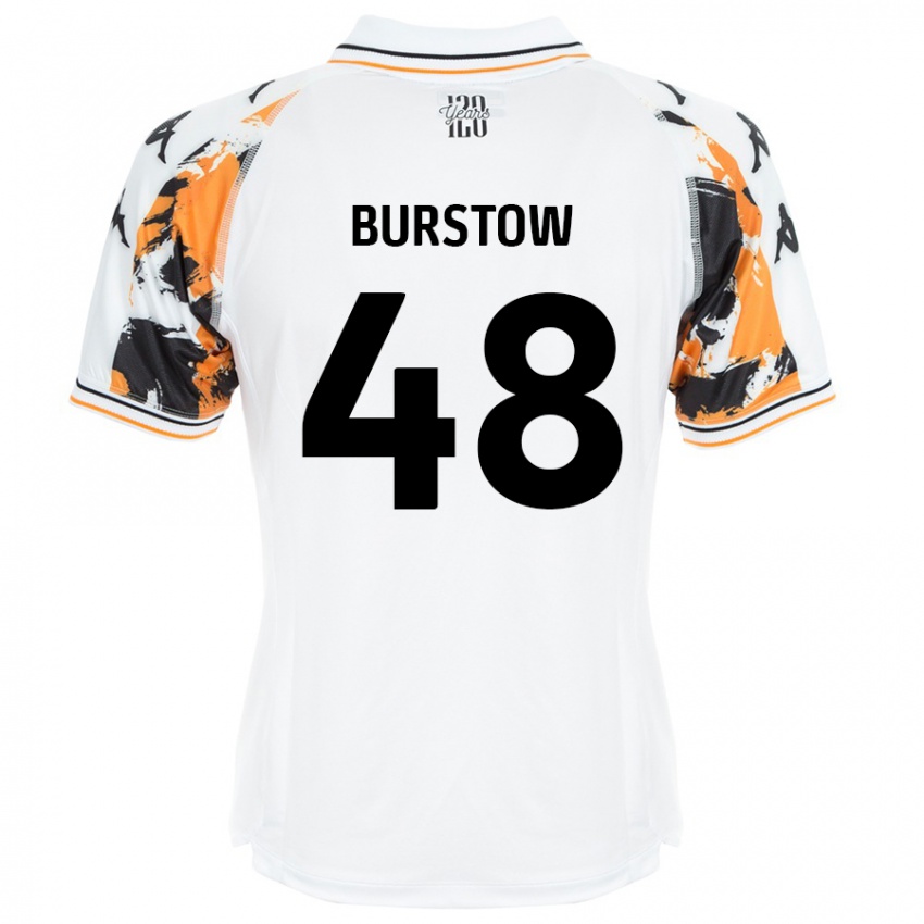 Enfant Maillot Mason Burstow #48 Blanc Tenues Extérieur 2024/25 T-Shirt Belgique