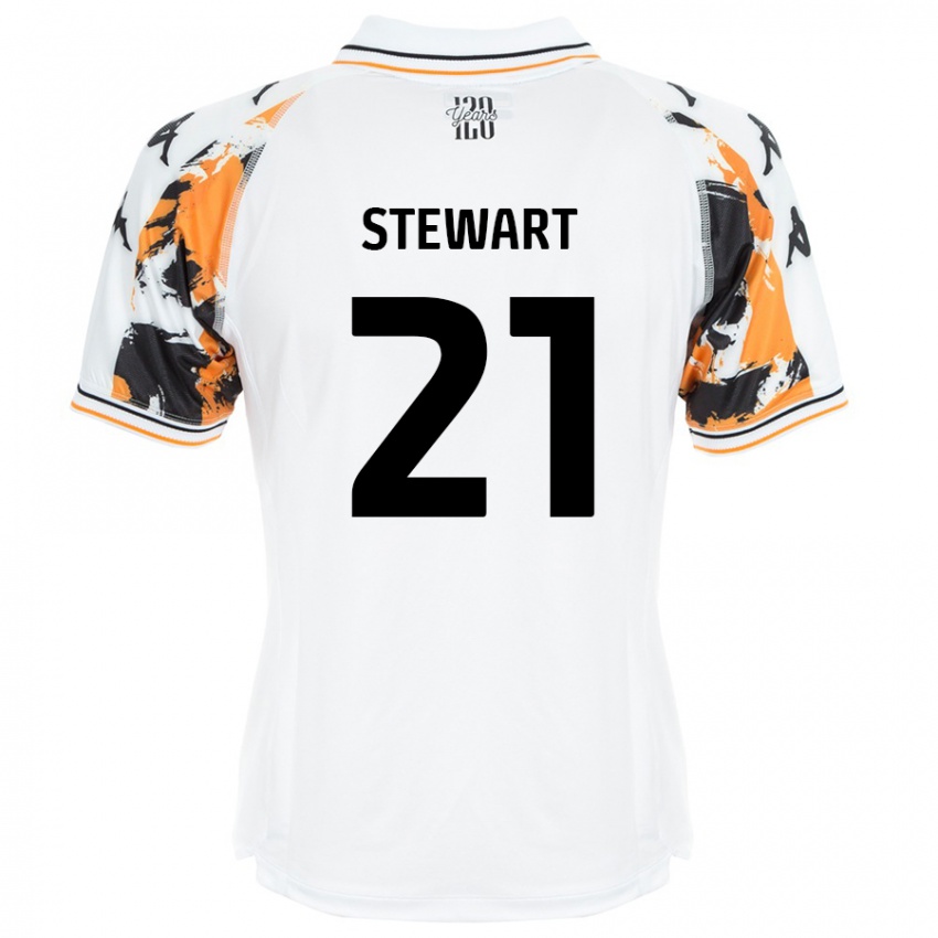 Enfant Maillot Alice Stewart #21 Blanc Tenues Extérieur 2024/25 T-Shirt Belgique