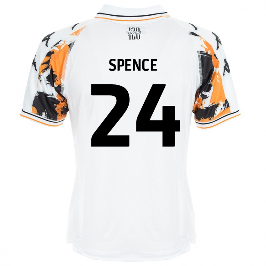 Enfant Maillot Emily Spence #24 Blanc Tenues Extérieur 2024/25 T-Shirt Belgique