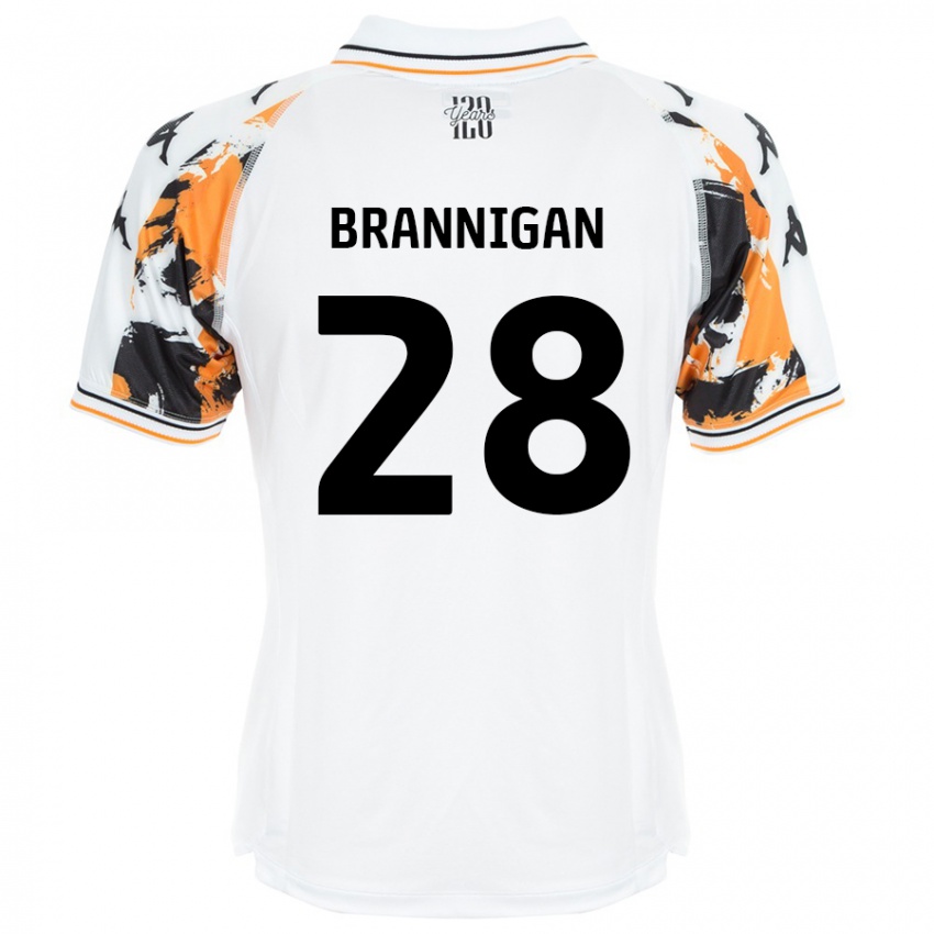 Enfant Maillot Aoife Brannigan #28 Blanc Tenues Extérieur 2024/25 T-Shirt Belgique