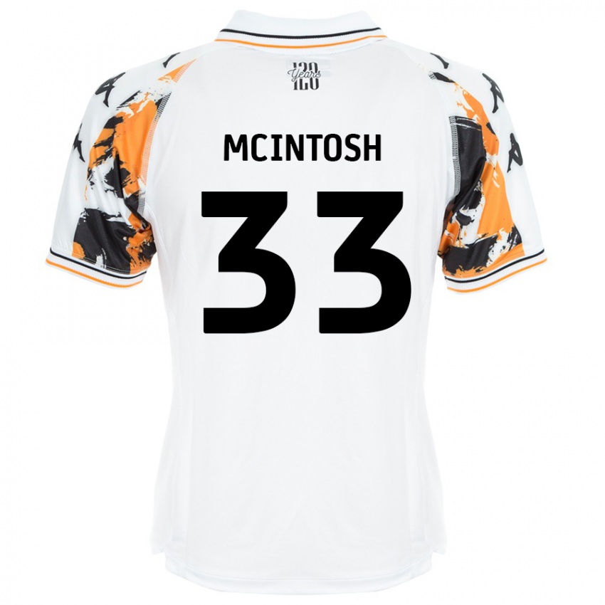 Enfant Maillot Lucy Mcintosh #33 Blanc Tenues Extérieur 2024/25 T-Shirt Belgique