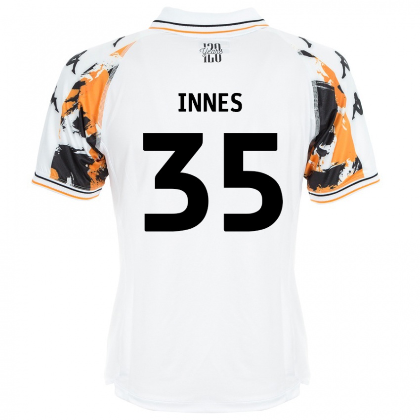 Enfant Maillot Emma Innes #35 Blanc Tenues Extérieur 2024/25 T-Shirt Belgique