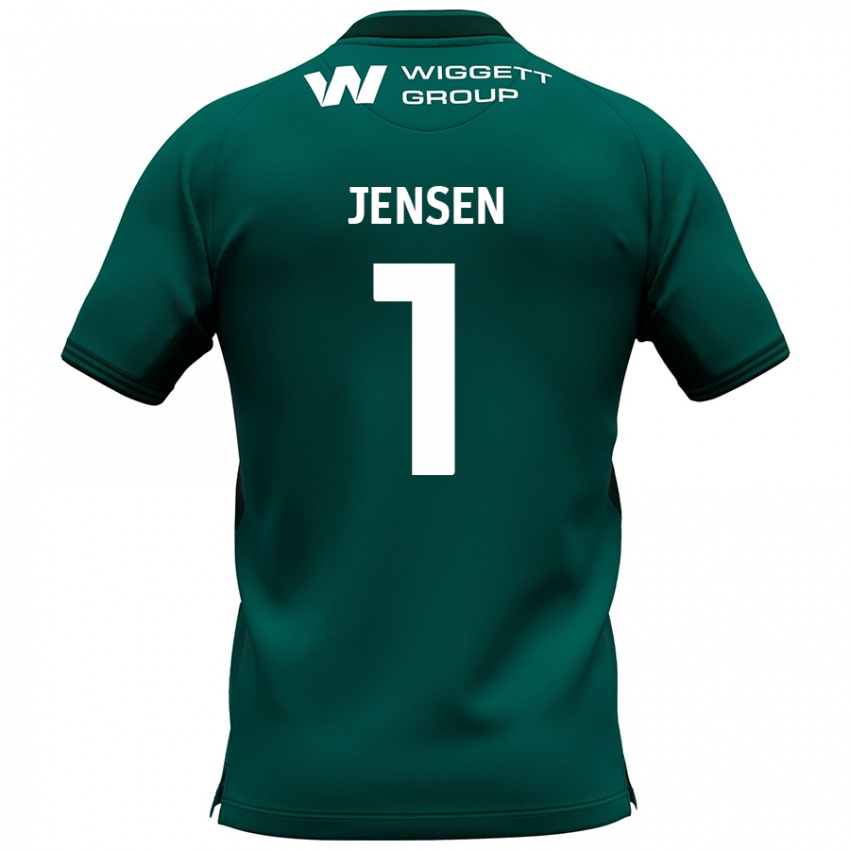 Kinderen Lukas Jensen #1 Groen Uitshirt Uittenue 2024/25 T-Shirt België