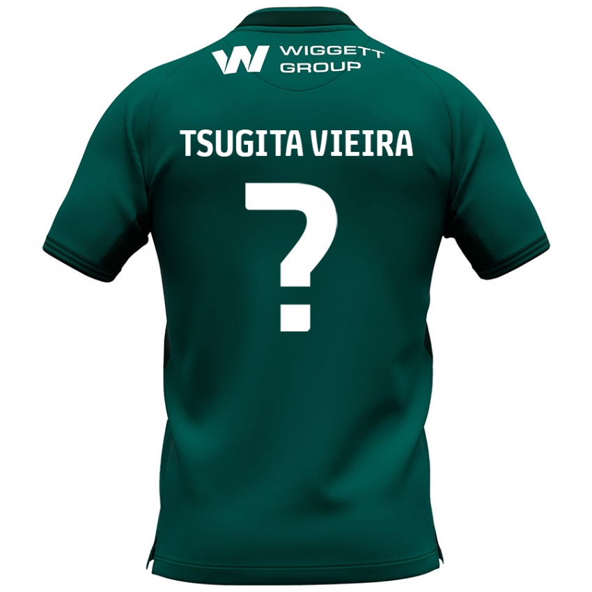 Kinderen Sacha Tsugita Vieira #0 Groen Uitshirt Uittenue 2024/25 T-Shirt België