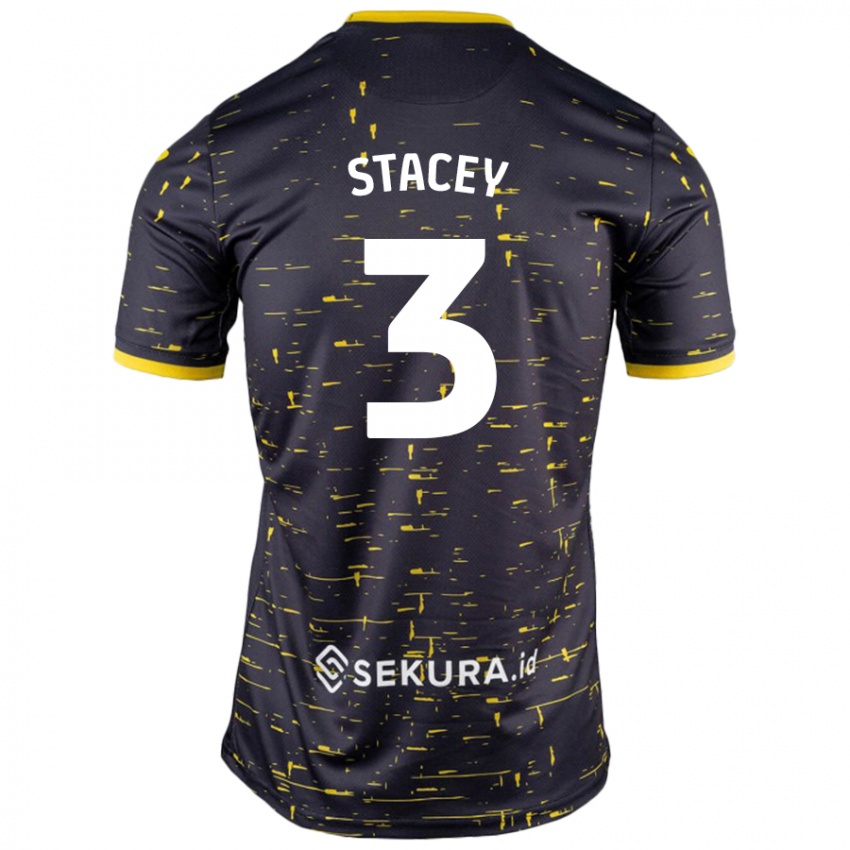 Enfant Maillot Jack Stacey #3 Noir Jaune Tenues Extérieur 2024/25 T-Shirt Belgique