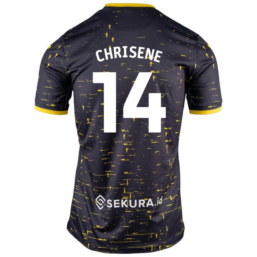 Enfant Maillot Ben Chrisene #14 Noir Jaune Tenues Extérieur 2024/25 T-Shirt Belgique