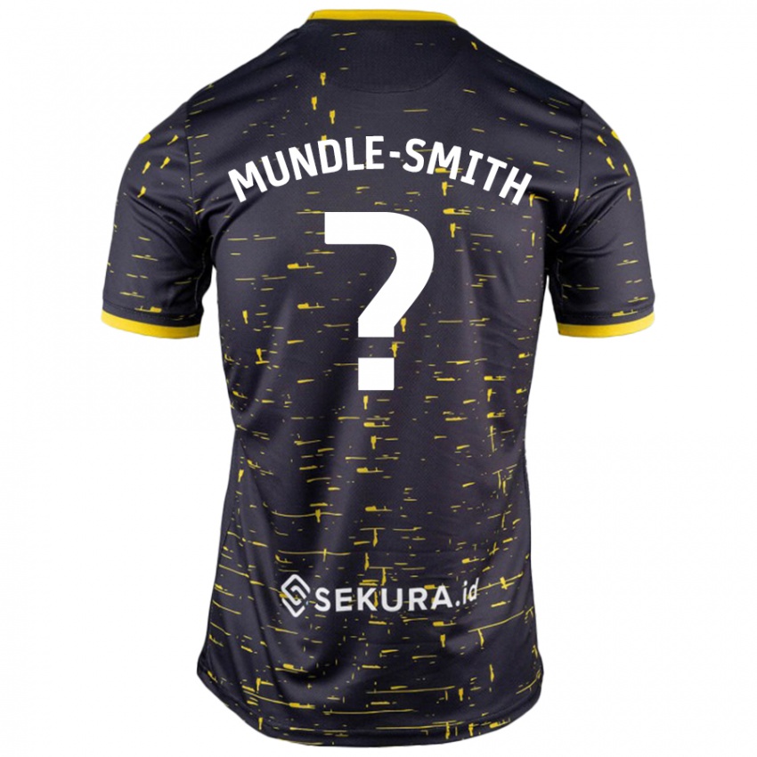 Enfant Maillot Errol Mundle-Smith #0 Noir Jaune Tenues Extérieur 2024/25 T-Shirt Belgique