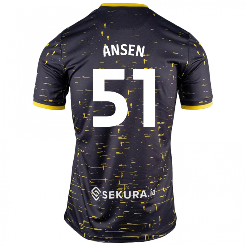 Enfant Maillot Caleb Ansen #51 Noir Jaune Tenues Extérieur 2024/25 T-Shirt Belgique