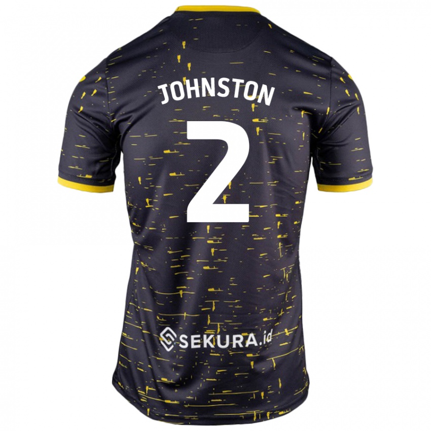 Enfant Maillot Chardonnay Johnston #2 Noir Jaune Tenues Extérieur 2024/25 T-Shirt Belgique