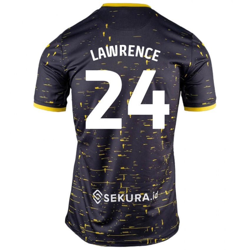 Enfant Maillot Rachel Lawrence #24 Noir Jaune Tenues Extérieur 2024/25 T-Shirt Belgique