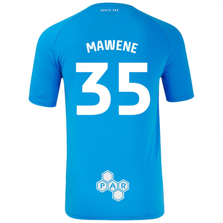 Enfant Maillot Noah Mawene #35 Bleu Ciel Tenues Extérieur 2024/25 T-Shirt Belgique