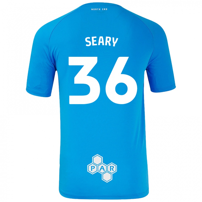 Enfant Maillot Josh Seary #36 Bleu Ciel Tenues Extérieur 2024/25 T-Shirt Belgique