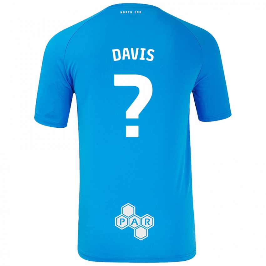 Enfant Maillot Tommy Davis #0 Bleu Ciel Tenues Extérieur 2024/25 T-Shirt Belgique